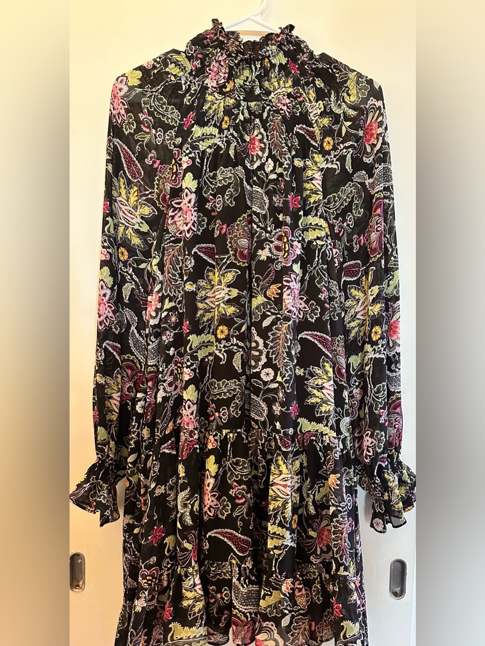 Cinq A Sept Daija Paisley Print Smocked Mini Dress Fall